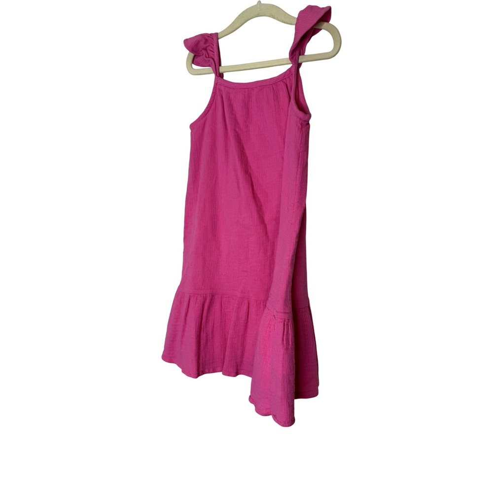 Vineyard Vines Dress Womens XS Pink Cotton Ruffle Hem Sundress Sleeveless Casual